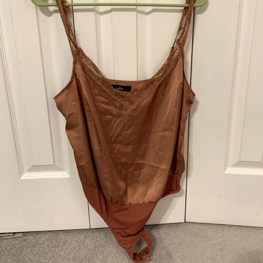 Lulu’s Satin Bodysuit